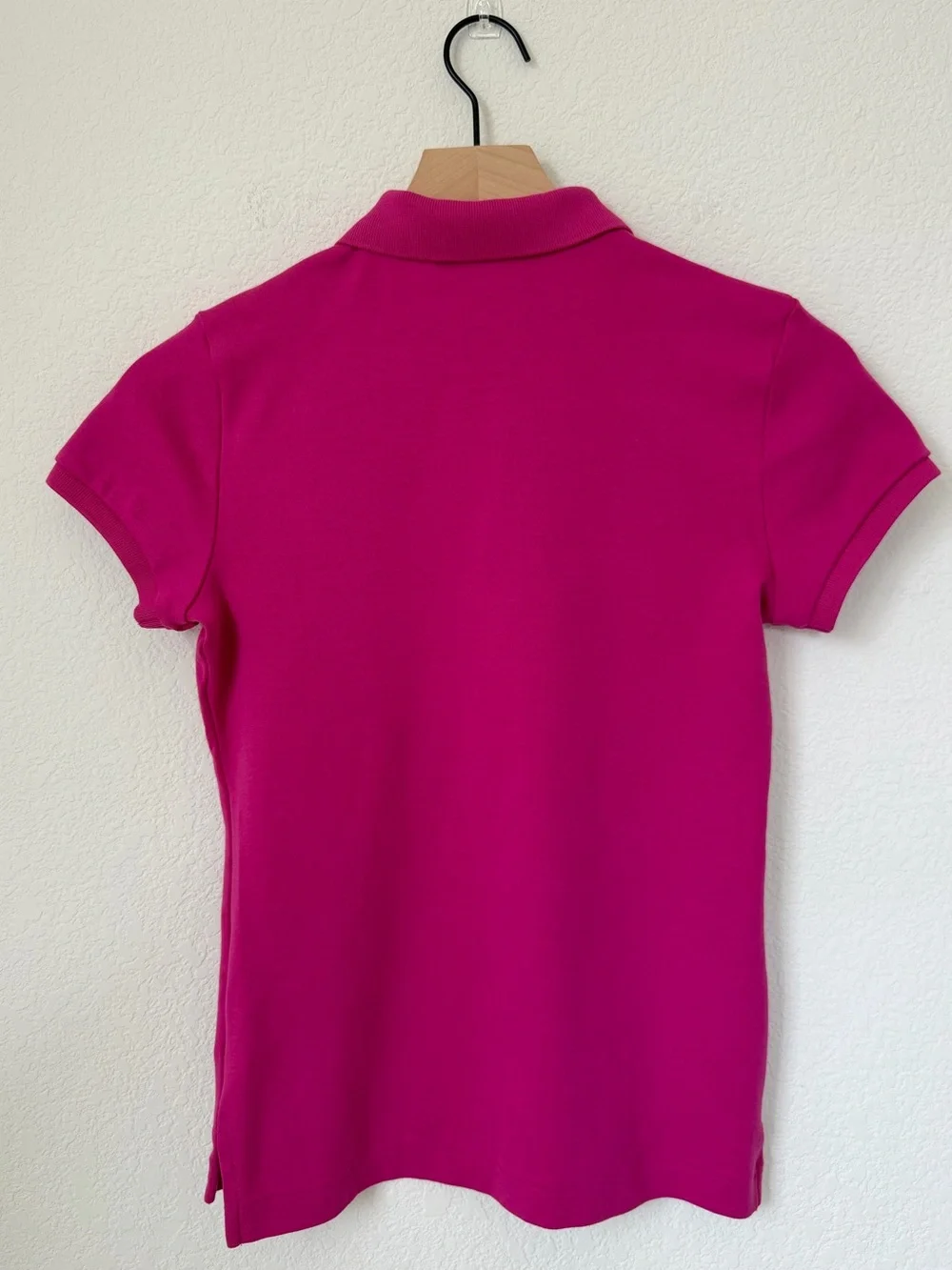 Ralph Lauren Sport Girls Bright Fuchsia Polo with Green Pony Small